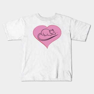 I Heart rat Kids T-Shirt